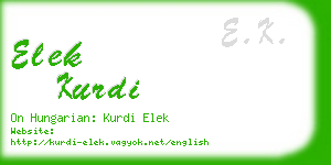 elek kurdi business card